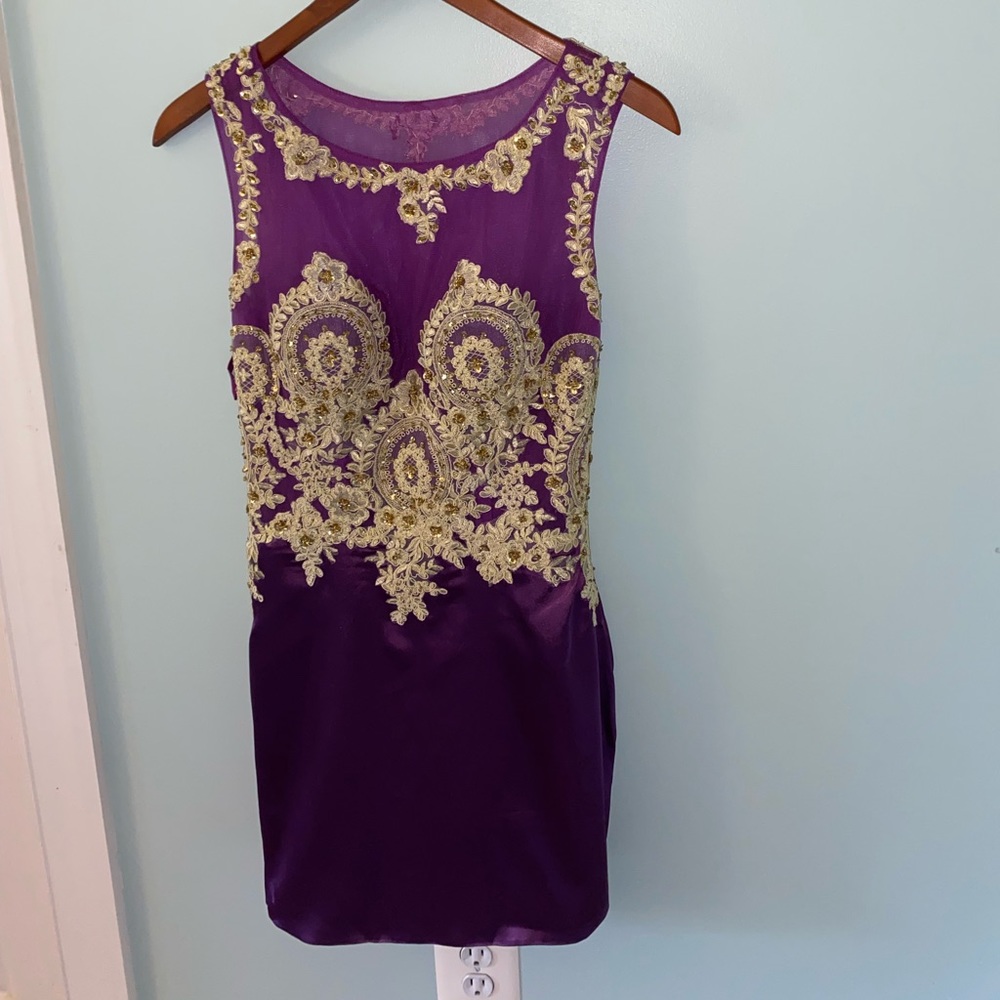 Royal purple formal dress